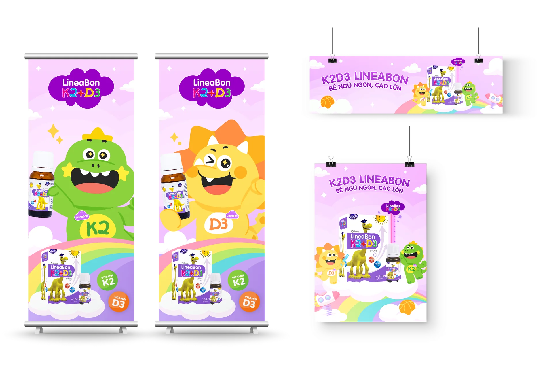 Standee, banner treo và poster LineaBon