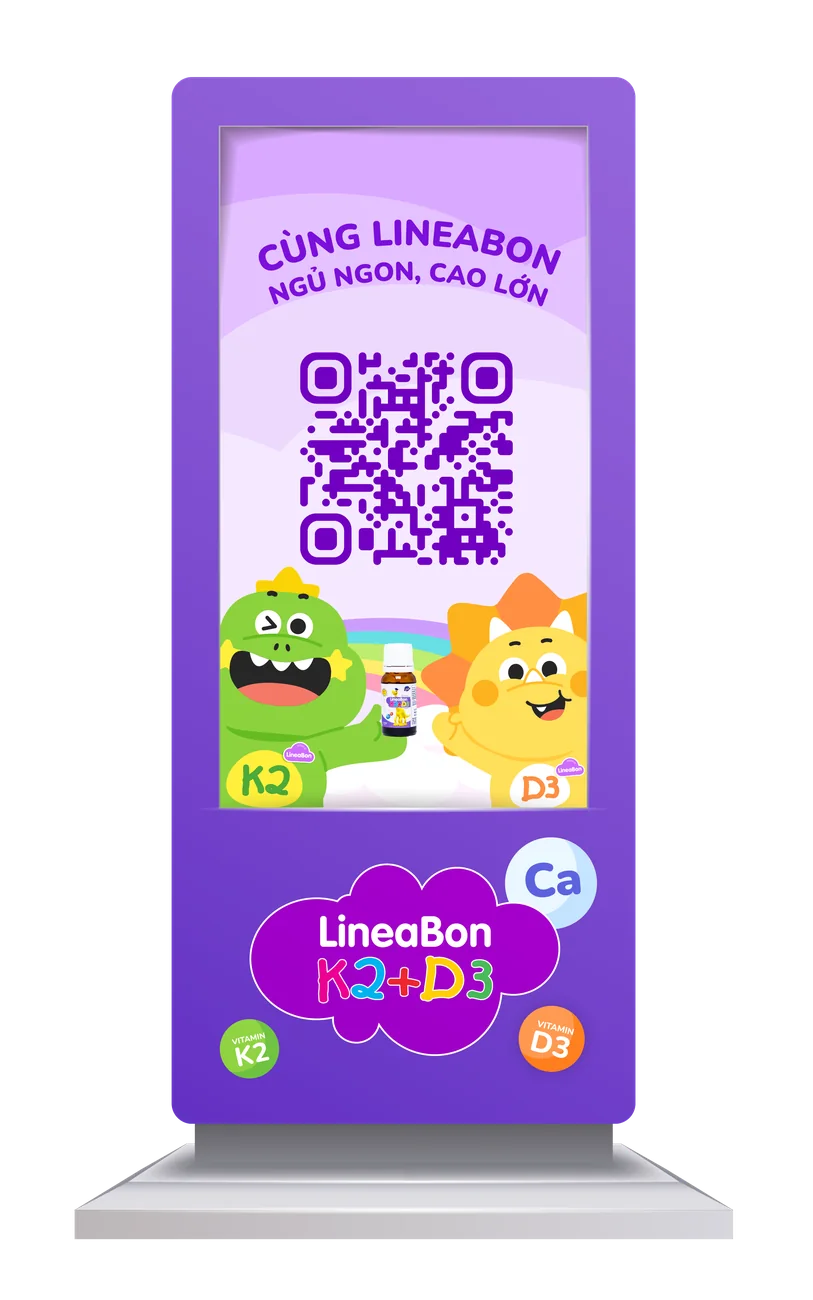 Trụ quảng cáo có mã QR